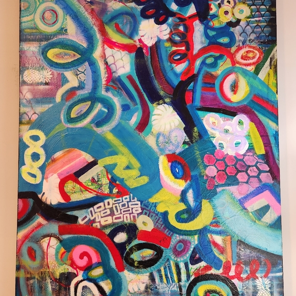 SOLD - Original Acrylic Graffiti Painting 30×40 in - Picture 5 of 5